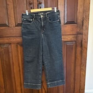 J crew slim wide leg cropped denim.